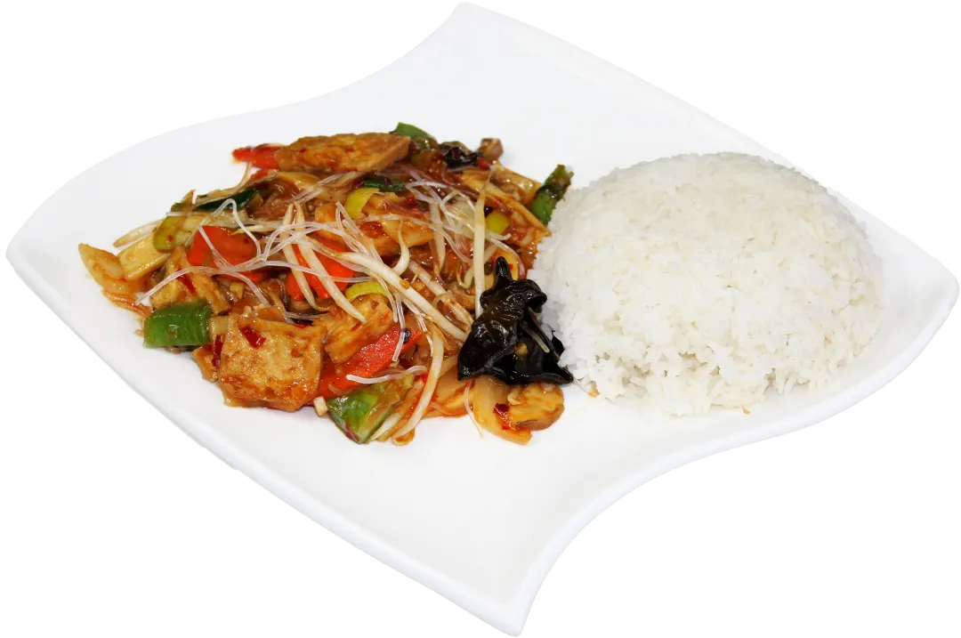 Speisen | Chinesisch & Thai Lieferservice in Darmstadt | Reisgericht mit Gemüse und Hähnchen